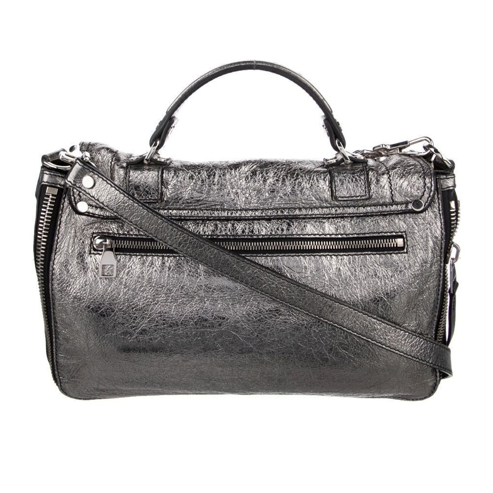Proenza Schouler Medium‎ PS1 Satchel Bag in Silver Leather - Picture 4 of 6